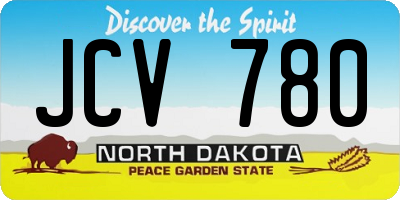 ND license plate JCV780