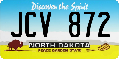 ND license plate JCV872