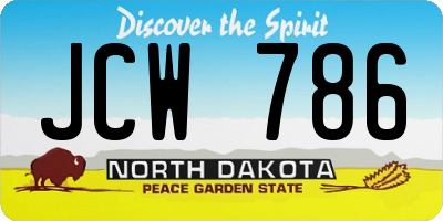 ND license plate JCW786