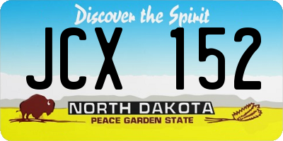 ND license plate JCX152