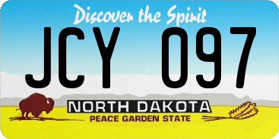 ND license plate JCY097