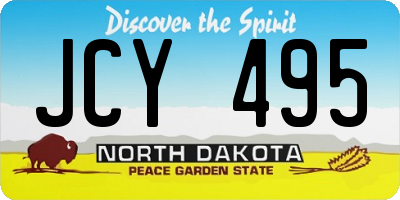 ND license plate JCY495