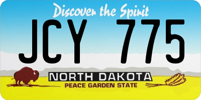 ND license plate JCY775