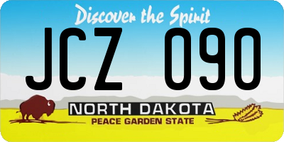 ND license plate JCZ090