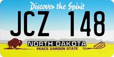 ND license plate JCZ148