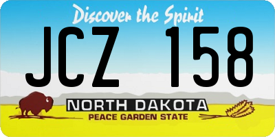 ND license plate JCZ158