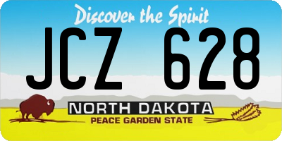 ND license plate JCZ628