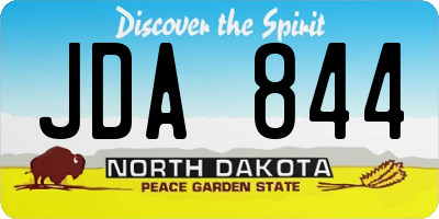 ND license plate JDA844