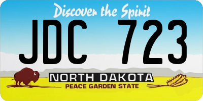 ND license plate JDC723