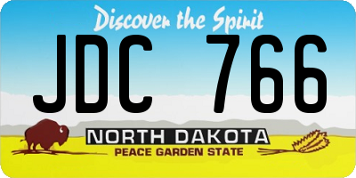 ND license plate JDC766