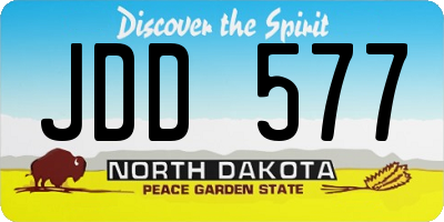 ND license plate JDD577