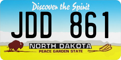 ND license plate JDD861