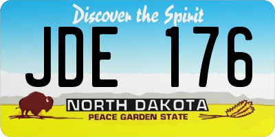 ND license plate JDE176