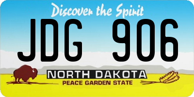 ND license plate JDG906