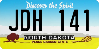 ND license plate JDH141
