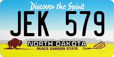 ND license plate JEK579