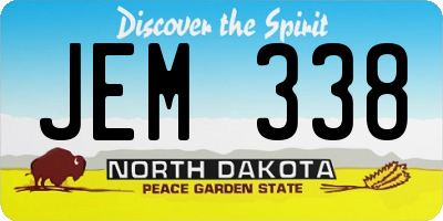 ND license plate JEM338
