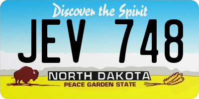ND license plate JEV748