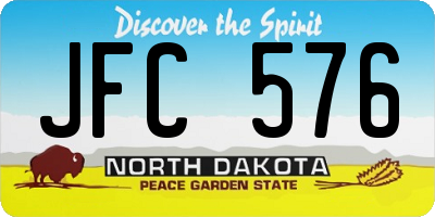 ND license plate JFC576