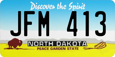 ND license plate JFM413
