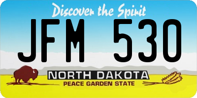 ND license plate JFM530