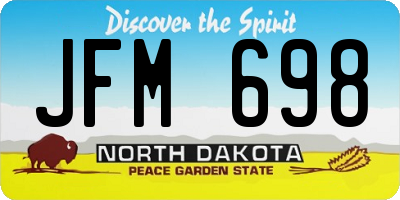 ND license plate JFM698