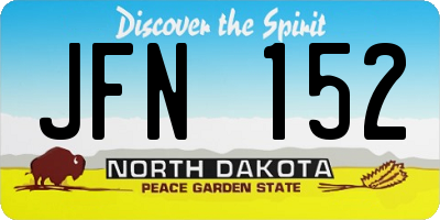 ND license plate JFN152