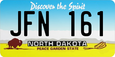 ND license plate JFN161