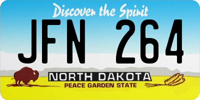 ND license plate JFN264