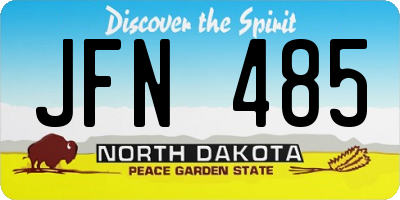 ND license plate JFN485