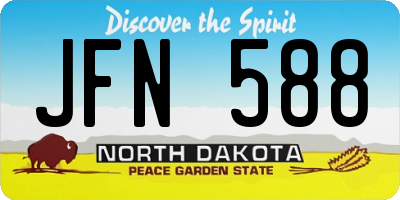ND license plate JFN588