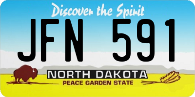 ND license plate JFN591