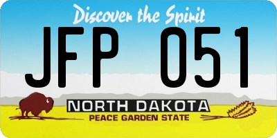 ND license plate JFP051