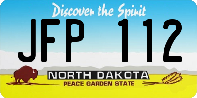 ND license plate JFP112