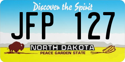 ND license plate JFP127
