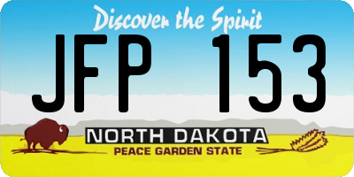 ND license plate JFP153