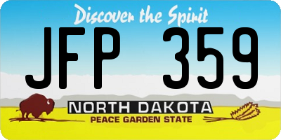 ND license plate JFP359