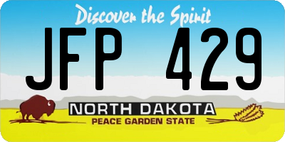 ND license plate JFP429