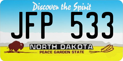 ND license plate JFP533