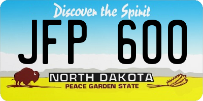 ND license plate JFP600