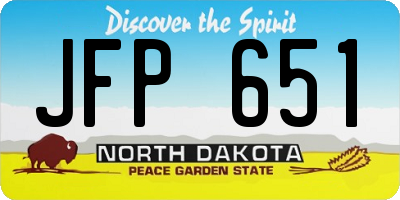 ND license plate JFP651