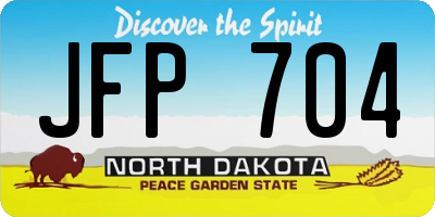 ND license plate JFP704