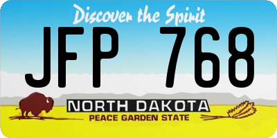 ND license plate JFP768