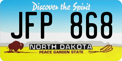 ND license plate JFP868