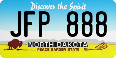 ND license plate JFP888