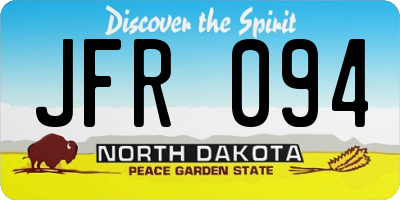 ND license plate JFR094