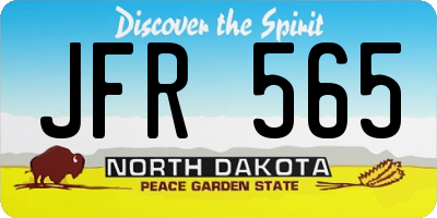 ND license plate JFR565