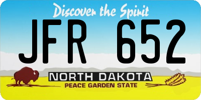 ND license plate JFR652