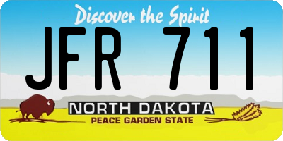 ND license plate JFR711