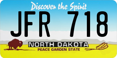 ND license plate JFR718